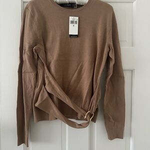 Ralph Lauren Camel Sweater with Buckle